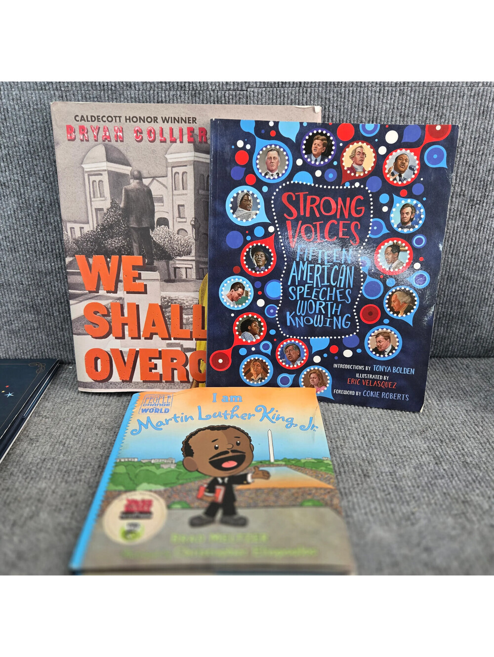 Lot of 3 Children’s Civil Rights Books MLK Jr., Strong Voices, We Shall Overcome
